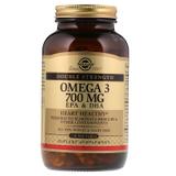 Рыбий жир (Omega-3, EPA DHA), Solgar, двойная сила, 700 мг, 120 капсул, фото
