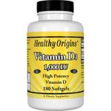 Вітамін Д3, Vitamin D3, Healthy Origins, 1000 МО, 180 капсул, фото