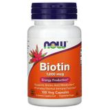 Біотин, Biotin, Now Foods, 1000 мкг, 100 капсул, фото