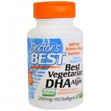 Веганский DHA на основе водорослей 200 мг, Doctors Best, 60 желатиновых капсул, фото