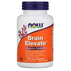 Вітаміни для пам'яті, Brain Elevate, Now Foods, 120 капсул - фото