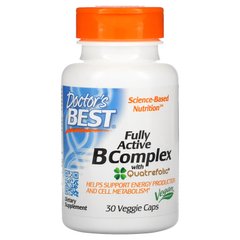 Комплекс витаминов В + С, Active B Complex, Doctor's Best, 30 капсул - фото